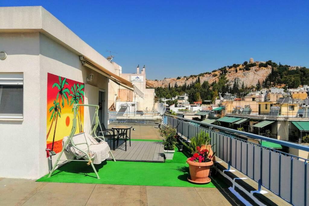 Rooftop Studio, Acropolis View! Athene Buitenkant foto