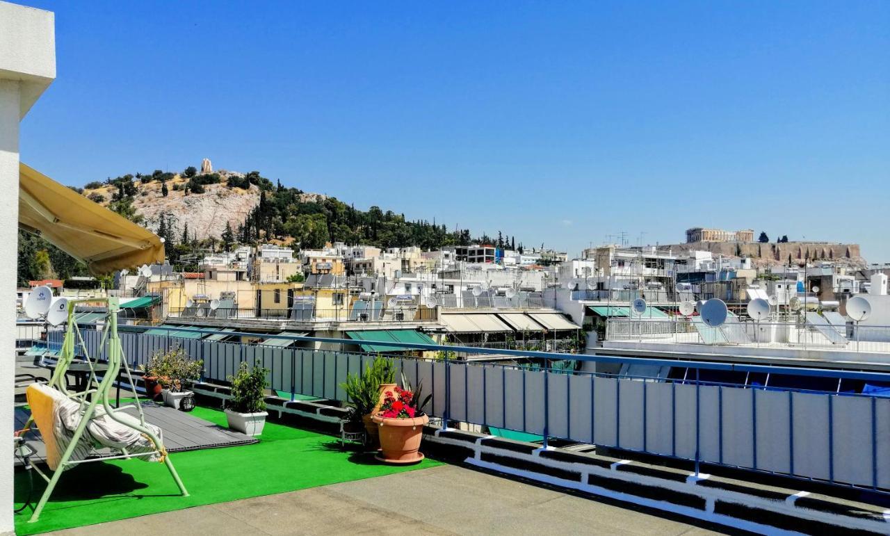 Rooftop Studio, Acropolis View! Athene Buitenkant foto